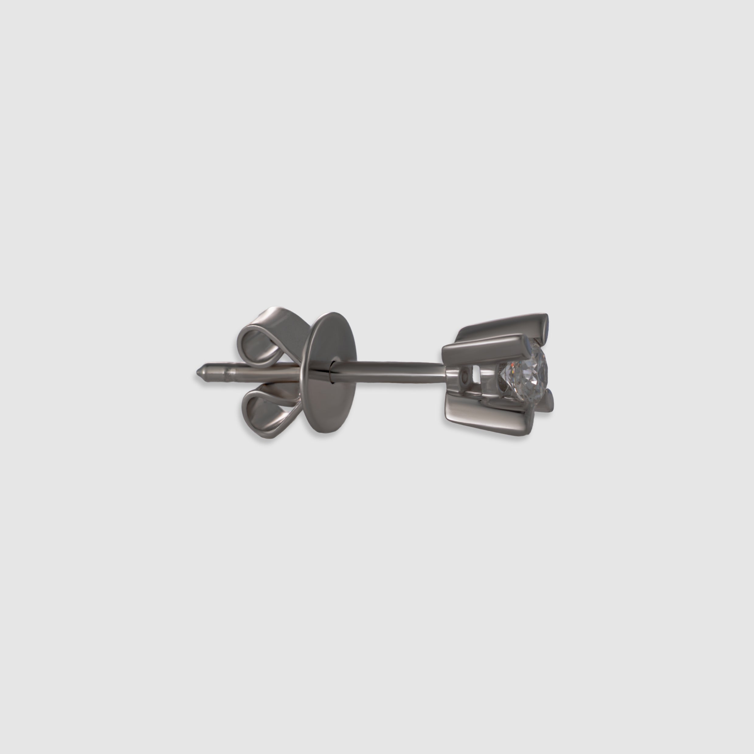 14K white gold diamond stud earrings